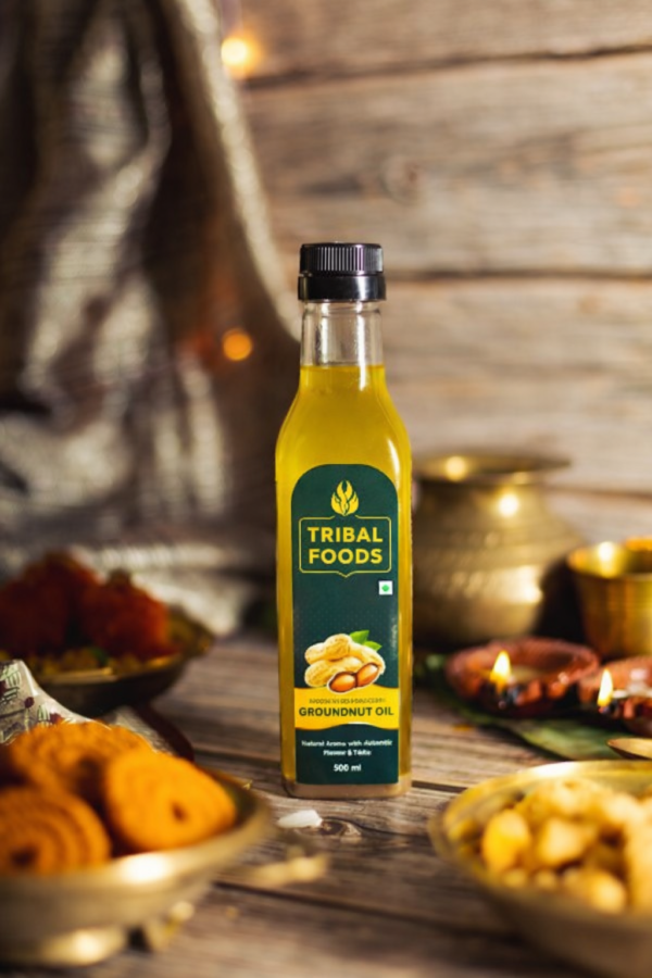 Wood-Pressed Groundnut Oil (Cold Pressed)
