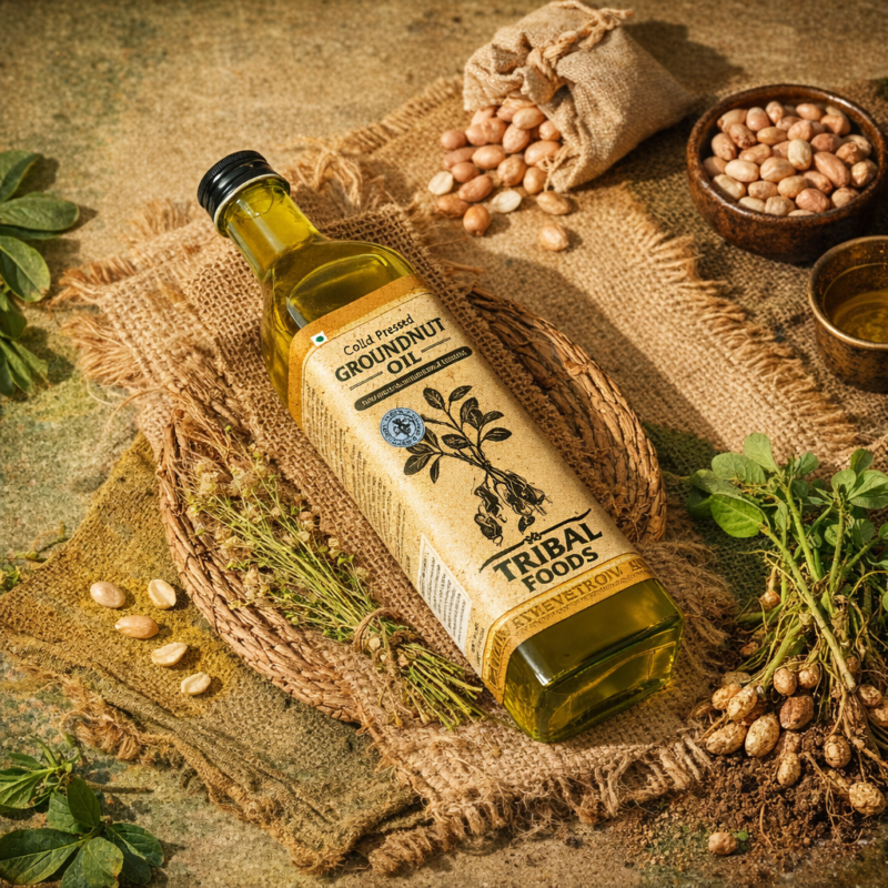 Groundnut Oil – 100% Pure Cold-Pressed Tribal Oil